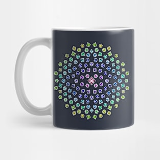 Rainbow Dice | Nerdy Mandala Mug